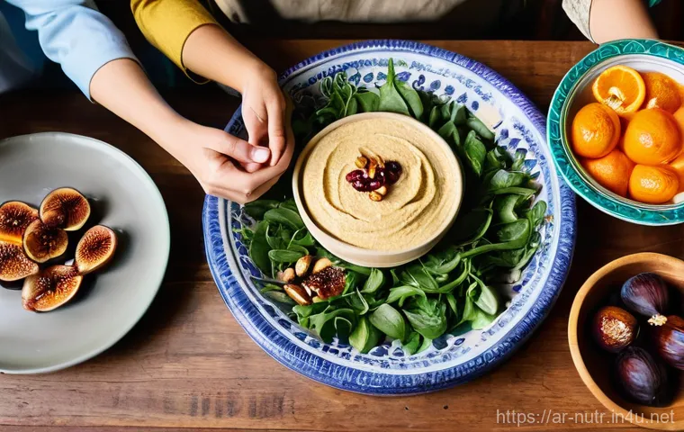 영양사 필수 도서 추천 - **Prompt:** A vibrant, colorful, and inviting spread of wholesome, diverse foods laid out on a clean...