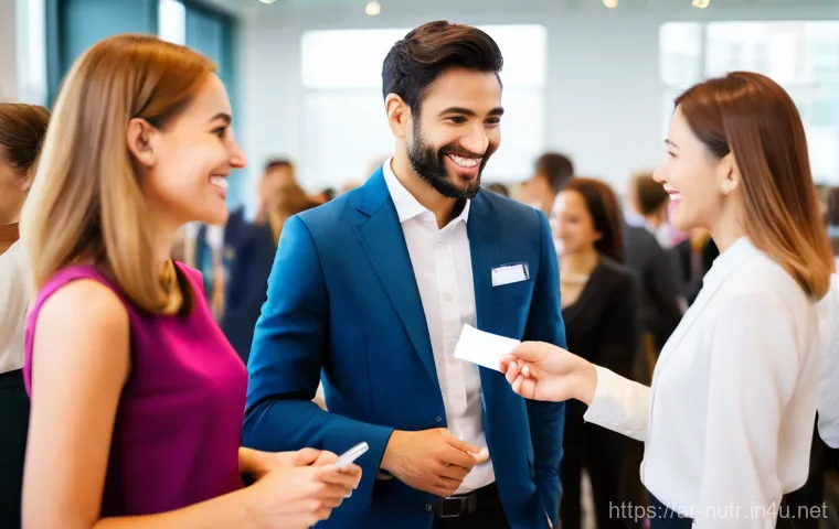 영양사 인맥 관리 비법 - **Prompt 1: Vibrant Professional Networking at a Nutrition Conference**
    *   **Subject:** A diver...