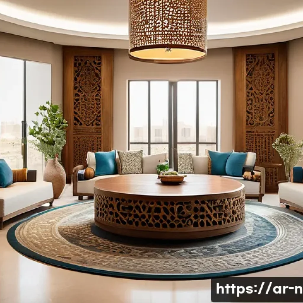 영양사 업무 환경 개선 사례 - A warm and inviting office space in a modern Middle Eastern healthcare facility designed for nutriti...