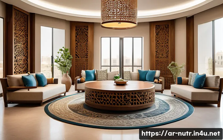 영양사 업무 환경 개선 사례 - A warm and inviting office space in a modern Middle Eastern healthcare facility designed for nutriti...